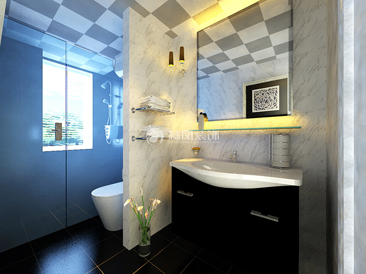 洗漱臺毛巾架設(shè)計(jì)裝修案例