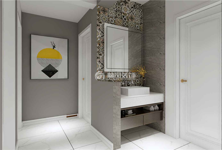 萬(wàn)科翡翠公園120㎡戶型衛(wèi)生間裝修案例