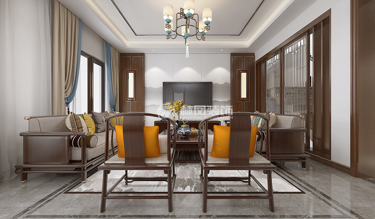 客廳玻璃隔墻設計裝修效果圖