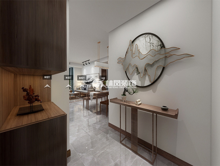 萬科圣豐翡翠之光160㎡玄關(guān)裝修效果圖