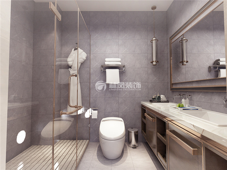 雅居樂花園134㎡衛(wèi)生間裝修效果圖