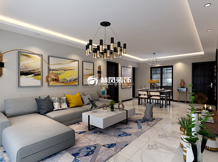 現(xiàn)代風(fēng)格客廳燈光搭配裝修效果圖