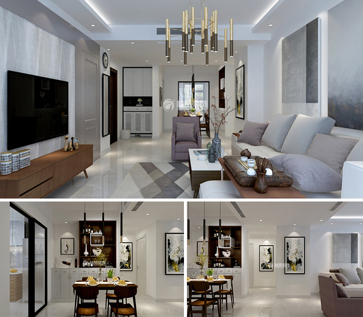 華潤24城132平現(xiàn)代風格效果圖