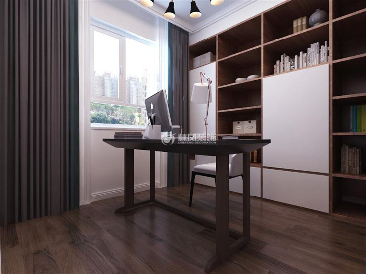 書房書柜展示墻設(shè)計裝修效果圖