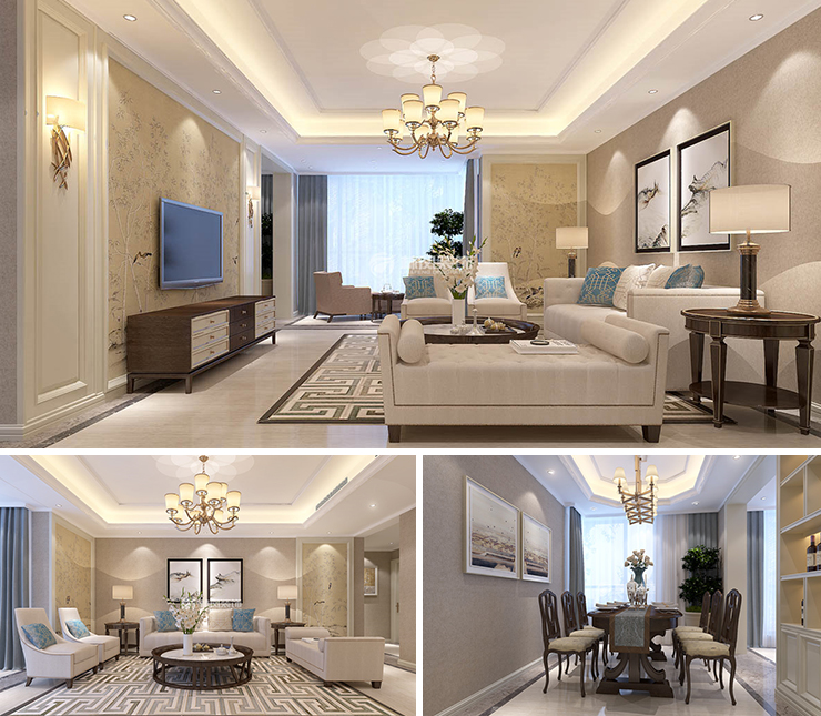 萬科翡翠四季港式風格裝修效果圖