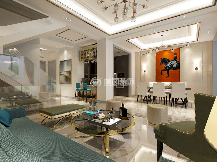 輕奢風(fēng)格橫梁弱化設(shè)計(jì)裝修效果圖