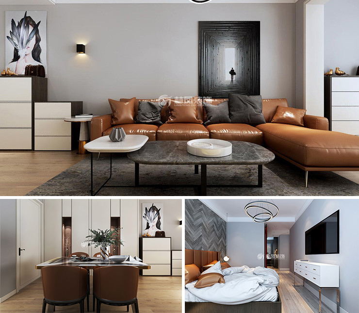 華潤置地潤馨匯110平現(xiàn)代風(fēng)格裝修效果圖