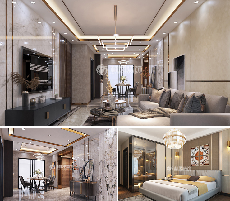 佳兆業(yè)悅峰135平輕奢風(fēng)格裝修效果圖