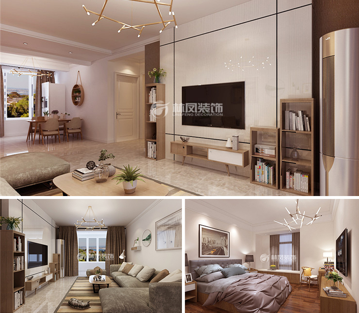 陽光100國際新城126平現(xiàn)代風(fēng)格裝修效果圖