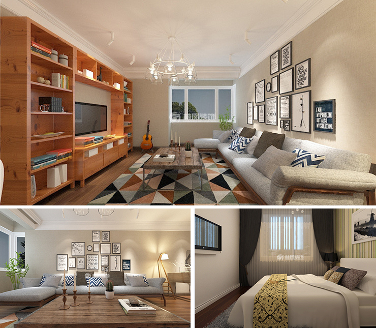 富禹盛京學府118平北歐風格裝修效果圖