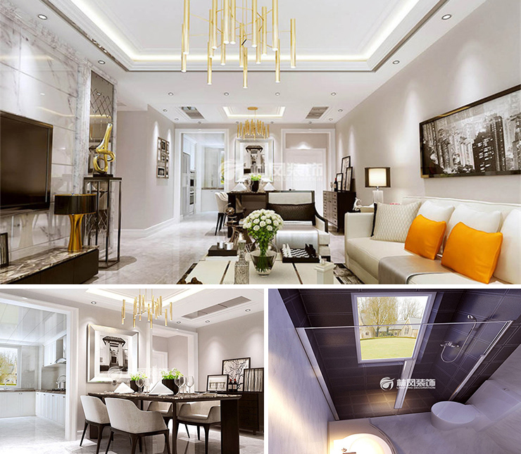 祥聯大河原著130平現代風格裝修效果圖