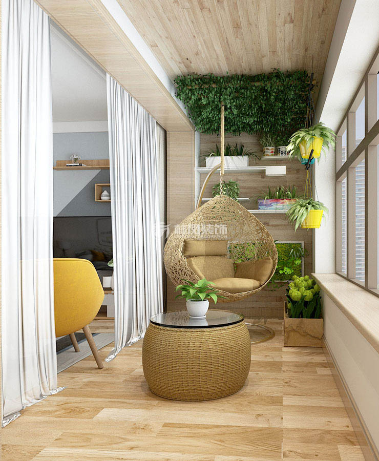 北歐風(fēng)格陽臺設(shè)計裝修效果圖