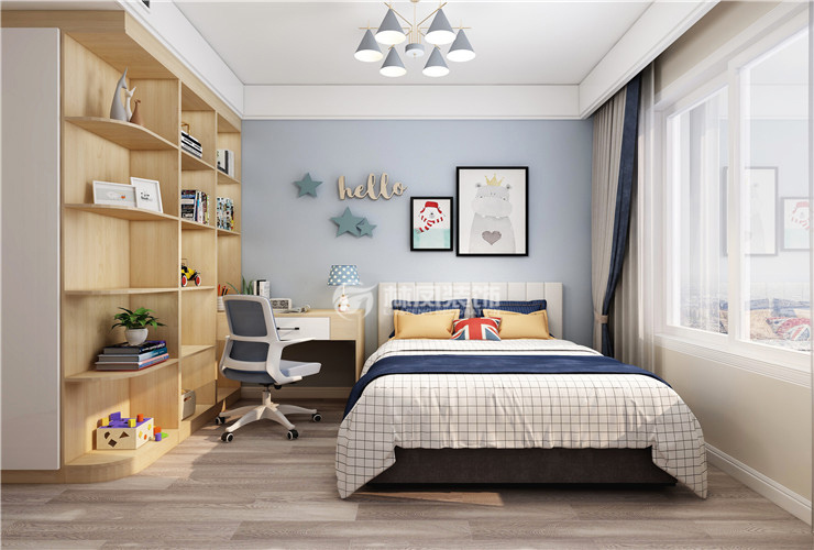 北歐風(fēng)格書柜設(shè)計裝修效果圖