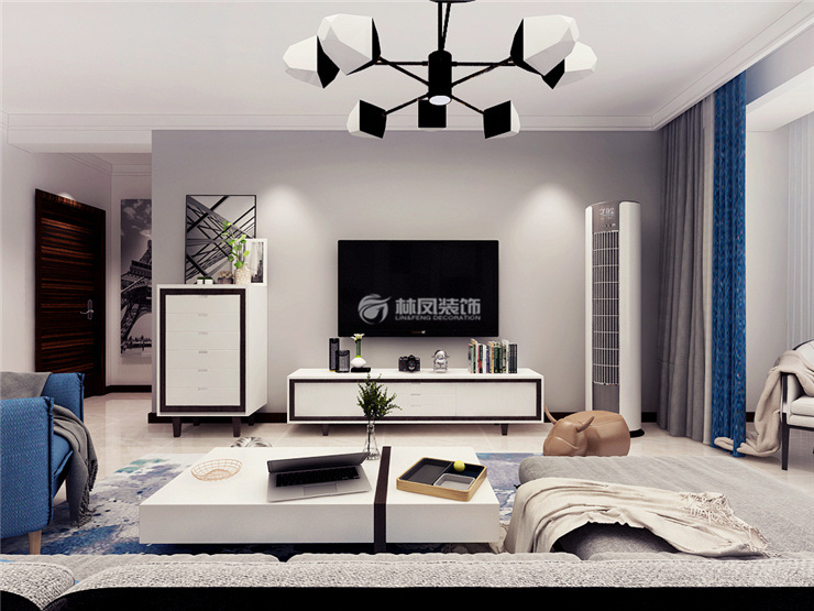 現(xiàn)代風(fēng)格客廳安裝踢腳線裝修效果圖