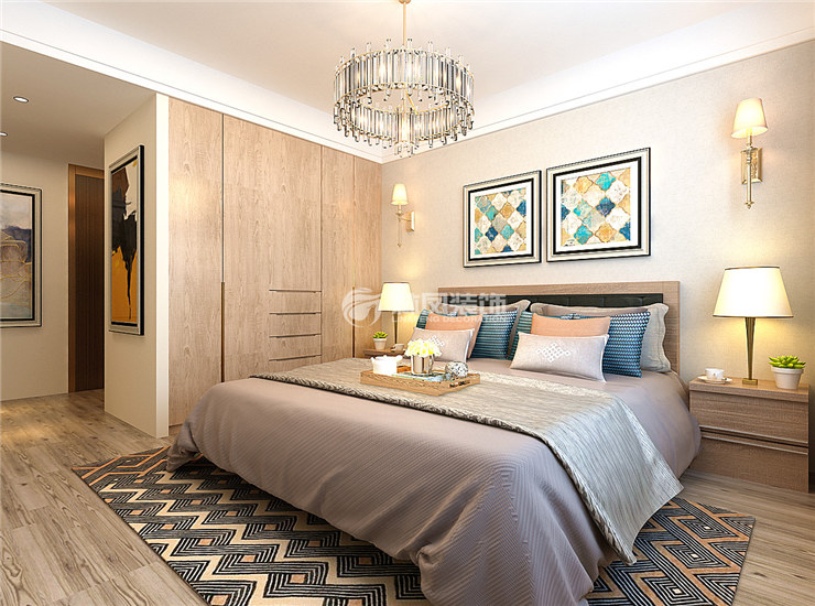 臥室衣柜無把手柜門設(shè)計裝修效果圖