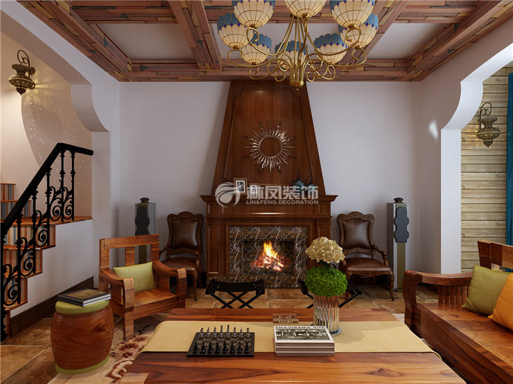 新古典風格弱化橫梁設(shè)計裝修效果圖