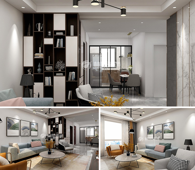 融創(chuàng)城 90平 現(xiàn)代簡約風(fēng)格裝修效果圖