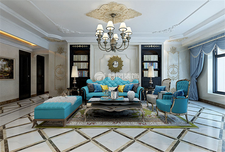 法式風(fēng)格客廳踢腳線設(shè)計裝修效果圖