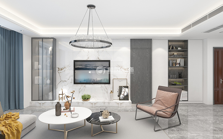 現(xiàn)代風(fēng)格客廳隱形門設(shè)計裝修效果圖