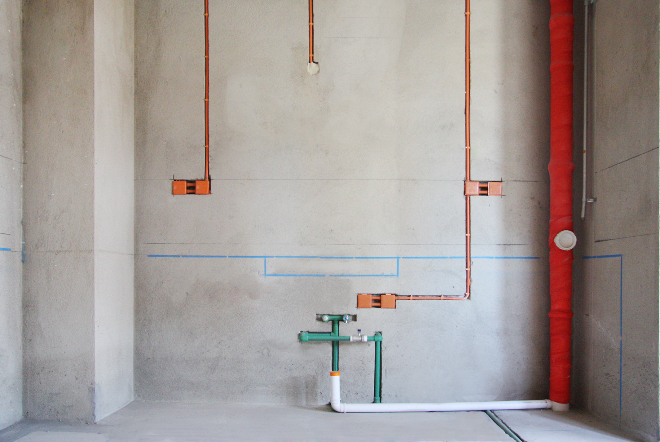 裝修前管線布置