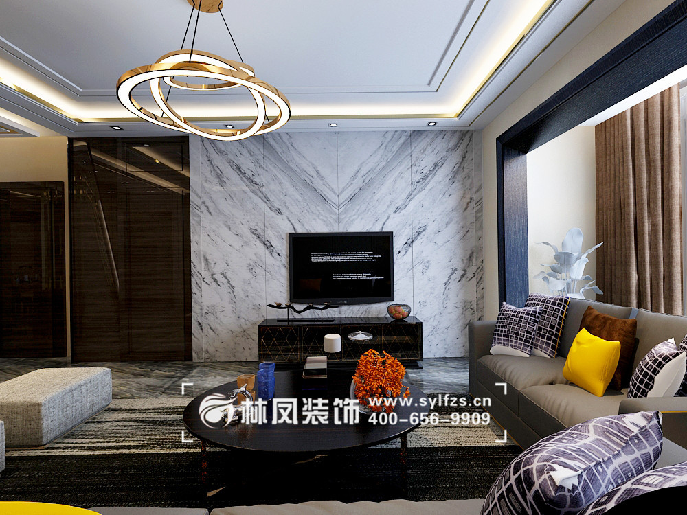 華潤二十四城-130平-港式風(fēng)格-客廳 (4).jpg