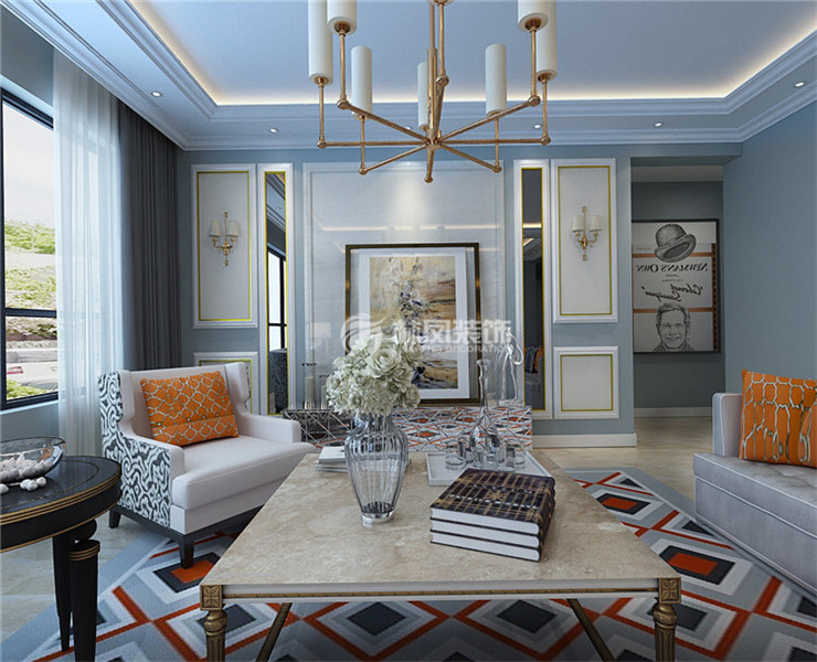 華潤置地長安里-150平- 北歐風(fēng)格-客廳 (5).jpg