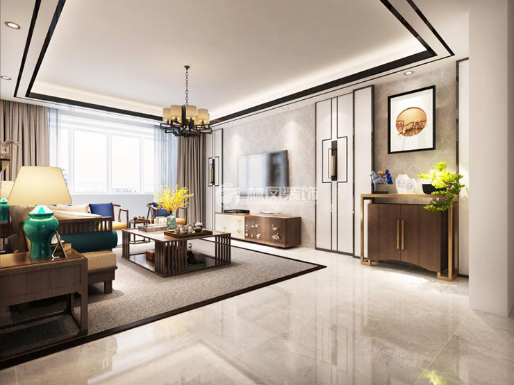 中?？党?125平-新中式風(fēng)格-客廳  (1).jpg