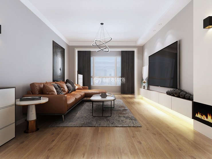 華潤翡翠城-100㎡-現(xiàn)代風格-客廳.jpg